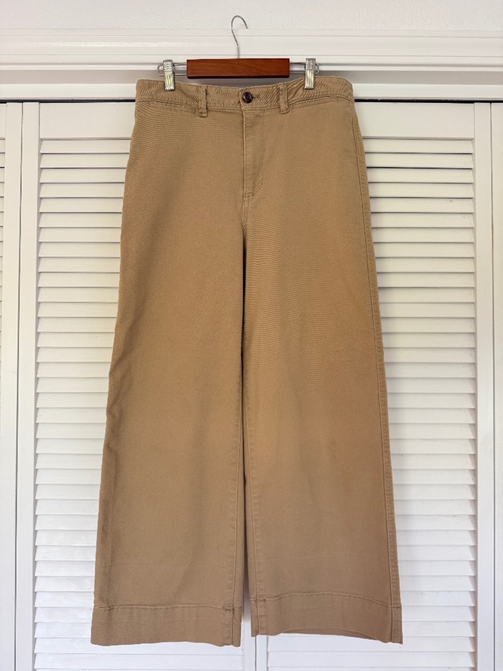 GAP High-Rise Wide Leg Crop Chino Khaki - Womens 8